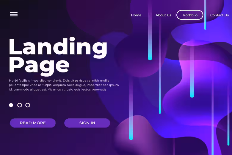 Ícone ilustrativo de landing page